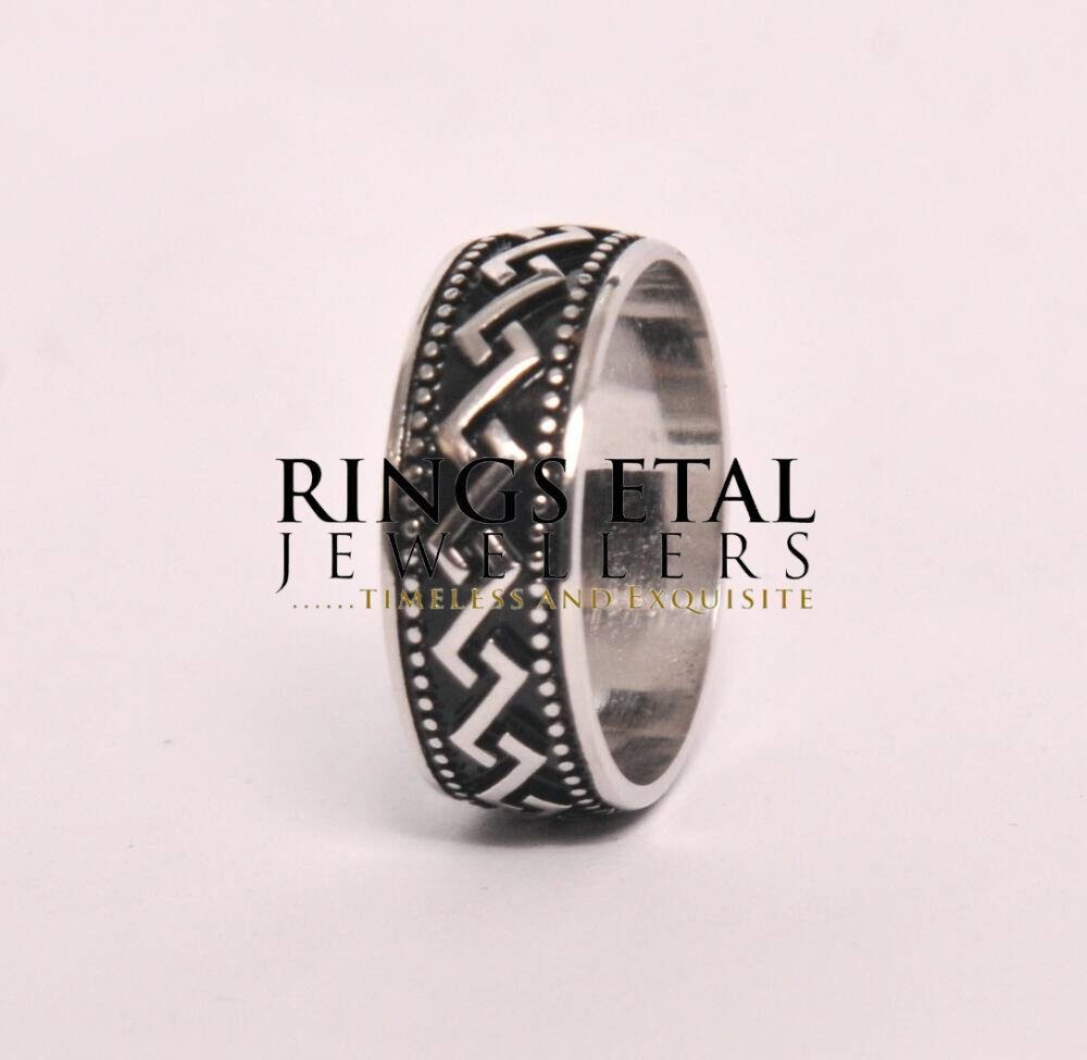 Carbon filled wedding band