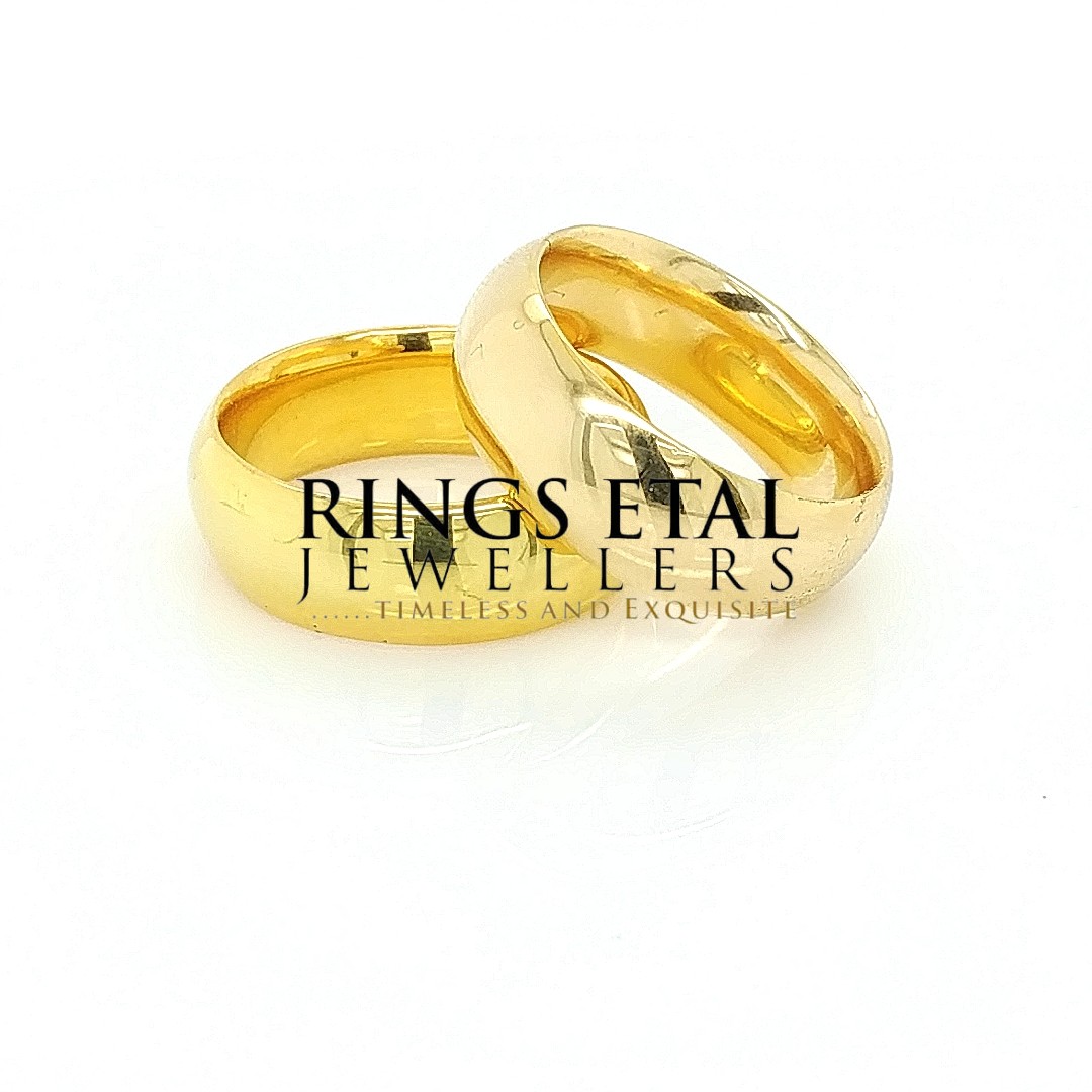 Comfort fit, 8mm classic band in 18 karats gold