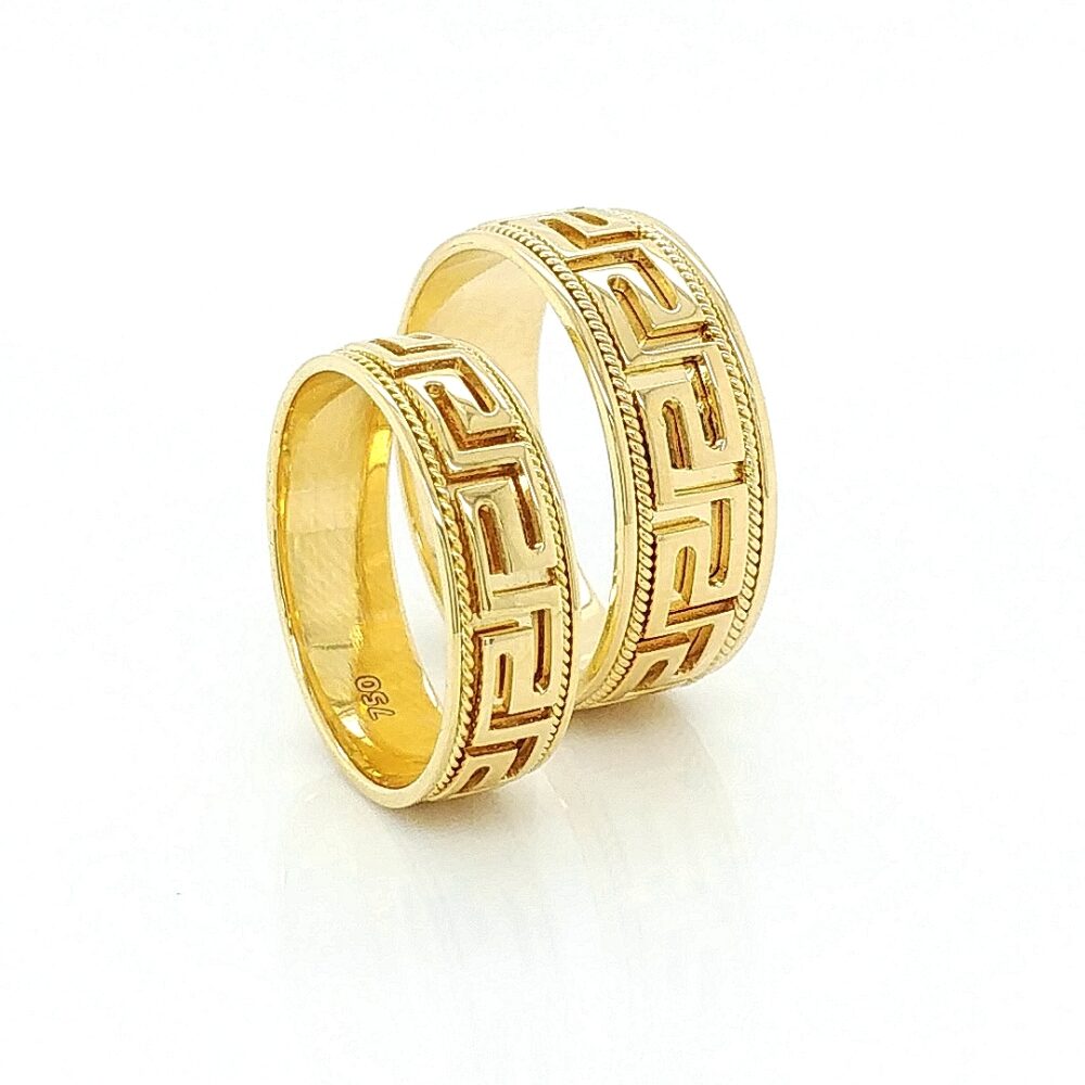 Greek Key Design in 18 Karat Gold