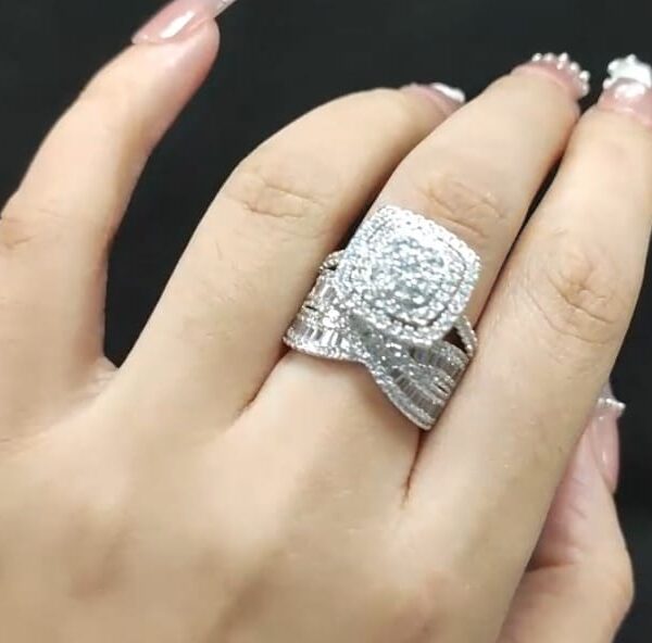 Amoke sterling silver bridal set